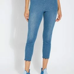 Lysse Scallop Edge Ankle Denim Legging