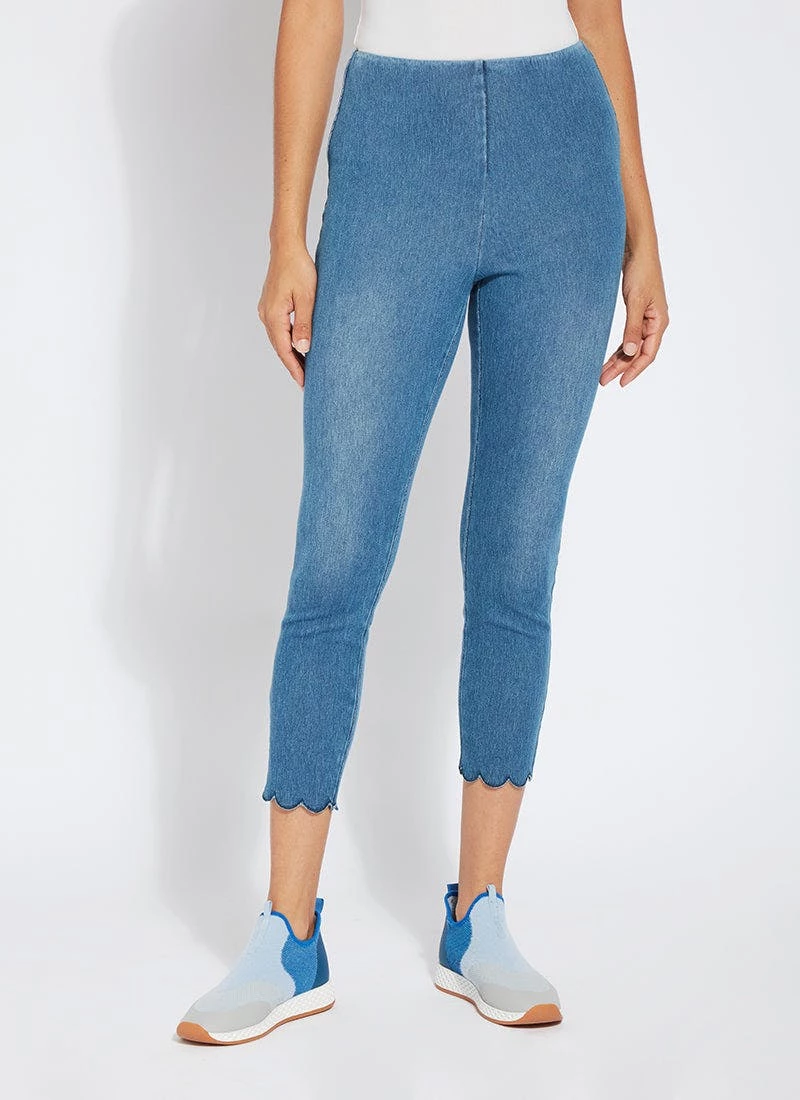 Lysse Scallop Edge Ankle Denim Legging 1 Lysse Scallop Edge Ankle Denim Legging