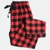 Fabdog Red Buffalo Check Matching Human Pajamas