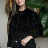 Saachi Style Ops Embellished Velvet Capelet