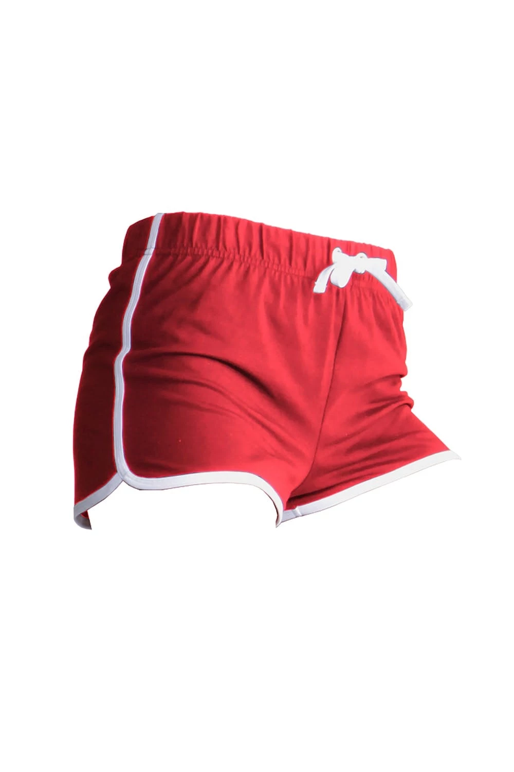 SKINNI FIT Womens/Ladies Retro Training/Fitness Sports Shorts (Red/ White) 2 SKINNI FIT Womens/Ladies Retro Training/Fitness Sports Shorts (Red/ White) - Image 2