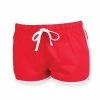 SKINNI FIT Womens/Ladies Retro Training/Fitness Sports Shorts (Red/ White)