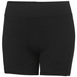 AWDis Just Cool Womens/Ladies Girlie Cool Training Shorts (Jet Black)