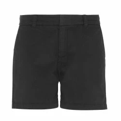 Asquith & Fox Womens/Ladies Classic Fit Shorts (Black)