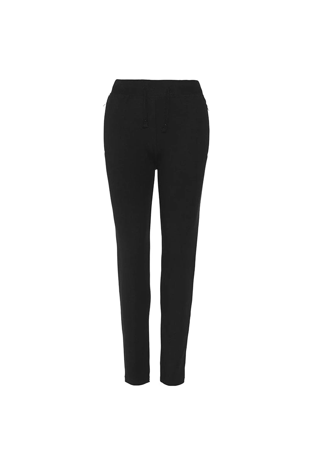 AWDis Hoods Womens/Ladies Girlie Tapered Track Pants (Jet Black) 1 AWDis Hoods Womens/Ladies Girlie Tapered Track Pants (Jet Black)