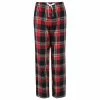 SKINNI FIT Womens/Ladies Tartan Lounge Pants - Red/Navy Check