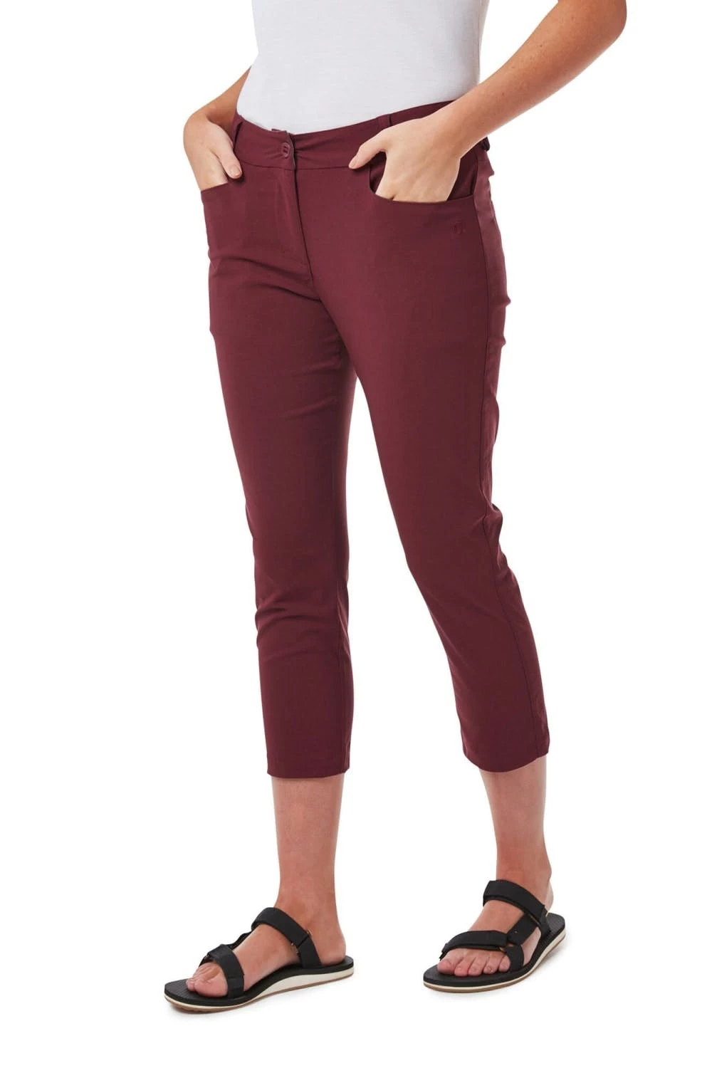 Craghoppers Womens/Ladies NosiLife Clara Crop Pants (Wildberry) 3 Craghoppers Womens/Ladies NosiLife Clara Crop Pants (Wildberry) - Image 3