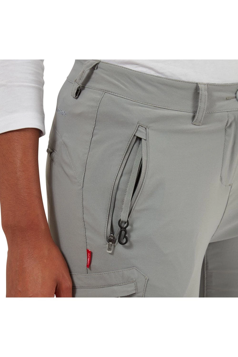 Craghoppers Womens/Ladies Nosilife Pro II Convertible Pants (Cloud Grey) 4 Craghoppers Womens/Ladies Nosilife Pro II Convertible Pants (Cloud Grey) - Image 4