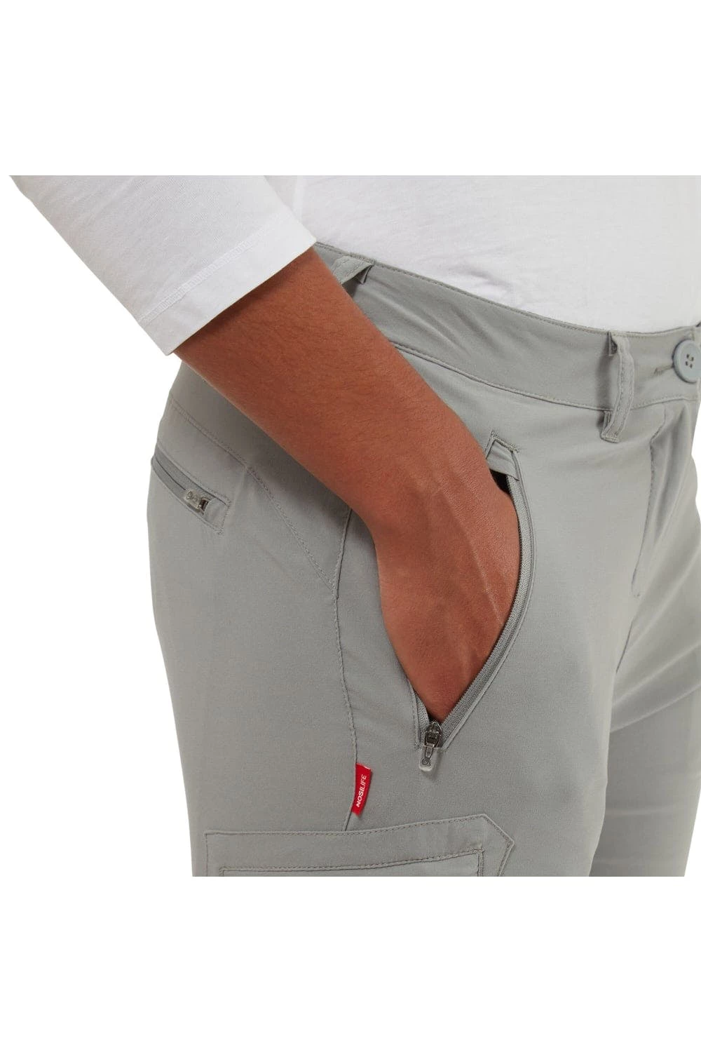 Craghoppers Womens/Ladies Nosilife Pro II Convertible Pants (Cloud Grey) 5 Craghoppers Womens/Ladies Nosilife Pro II Convertible Pants (Cloud Grey) - Image 5