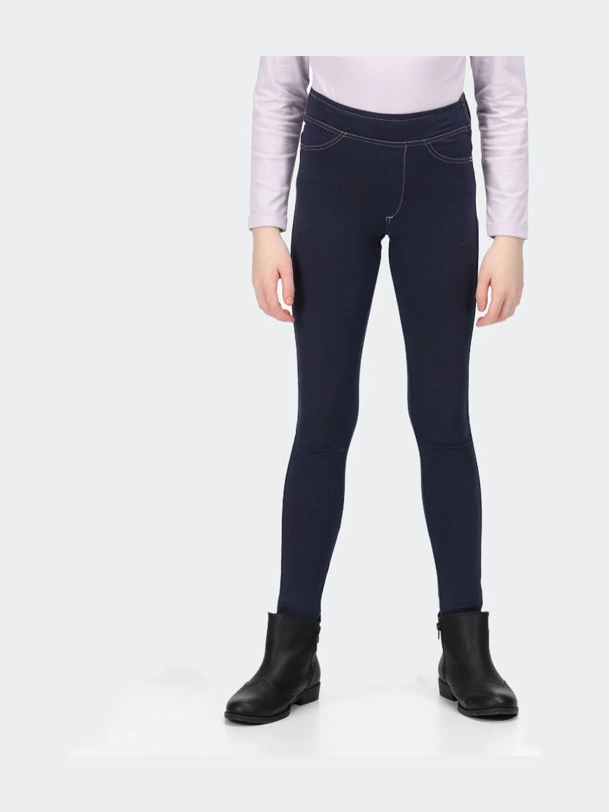 Regatta Girls Abbeline Leggings - Indigo Denim 1 Regatta Girls Abbeline Leggings - Indigo Denim