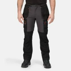 Regatta Mens Infiltrate Softshell Stretch Work Trousers - Iron/Black