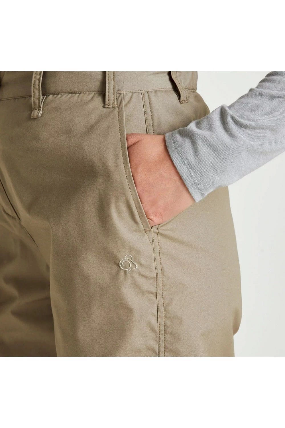 Craghoppers Womens/Ladies Expert Kiwi Pants - Pebble 2 Craghoppers Womens/Ladies Expert Kiwi Pants - Pebble - Image 2