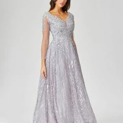 Lara 29479 - Long Sleeve Lace Ballgown