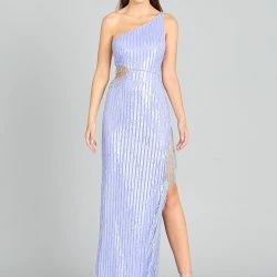 Lara Wendy Beaded Fringe Gown