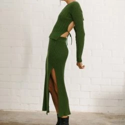 ALOHAS Wise Opened Knit Skirt Camel -ANNA-KACI SHOP M08435476163331 3809814282 scaled