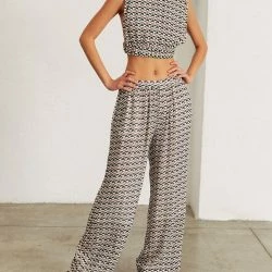 ALOHAS Cliffhanger Pants Monogram Black Nutmeg -ANNA-KACI SHOP M08435647931301 2713784825