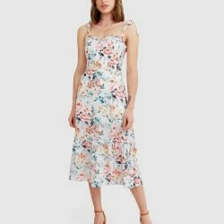 Belle & Bloom Summer Storm Midi Dress - White -ANNA-KACI SHOP M09343608109975 2585106846