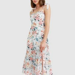Belle & Bloom Summer Storm Midi Dress - White -ANNA-KACI SHOP M09343608109975 36624282
