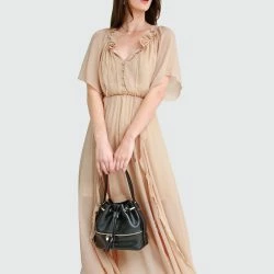 Belle & Bloom Amour Amour Ruffled Midi Dress - Sand 10 Belle & Bloom Amour Amour Ruffled Midi Dress - Sand -ANNA-KACI SHOP M09343608112210 2947960846