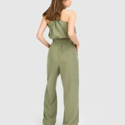 Belle & Bloom State Of Play Wide Leg Pant - Army Green -ANNA-KACI SHOP M09343608121007 3123316007