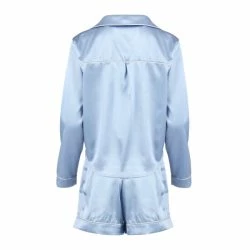 Lezat Nina Silk Pajama Short Set - Light Blue Sleepwear -ANNA-KACI SHOP unnamed file 100