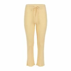 Lezat Fiona Organic Cotton Waffle Thermal Pant Pants Canary