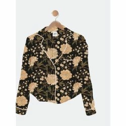 Lezat Nina Silk Pajama Short Set - Ivory Peonies Sleepwear -ANNA-KACI SHOP unnamed file 65