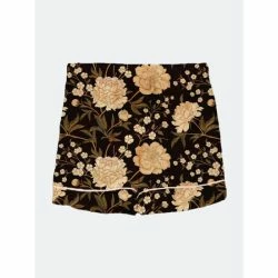 Lezat Nina Silk Pajama Short Set - Ivory Peonies Sleepwear -ANNA-KACI SHOP unnamed file 67