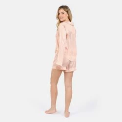 Lezat Nina Silk Pajama Short Set Sleepwear Peach -ANNA-KACI SHOP unnamed file 78