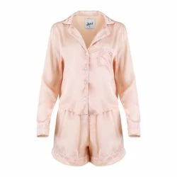 Lezat Nina Silk Pajama Short Set Sleepwear Peach -ANNA-KACI SHOP unnamed file 79