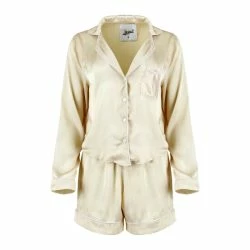 Lezat Nina Silk Pajama Short Set - Champagne Sleepwear 10 Lezat Nina Silk Pajama Short Set - Champagne Sleepwear -ANNA-KACI SHOP unnamed file 85