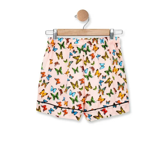 Lezat Nina Silk Pajama Short Set Sleepwear Butterfly 1 Lezat Nina Silk Pajama Short Set Sleepwear Butterfly