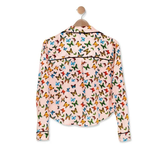 Lezat Nina Silk Pajama Short Set Sleepwear Butterfly 2 Lezat Nina Silk Pajama Short Set Sleepwear Butterfly - Image 2