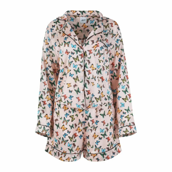 Lezat Nina Silk Pajama Short Set Sleepwear Butterfly 4 Lezat Nina Silk Pajama Short Set Sleepwear Butterfly - Image 4